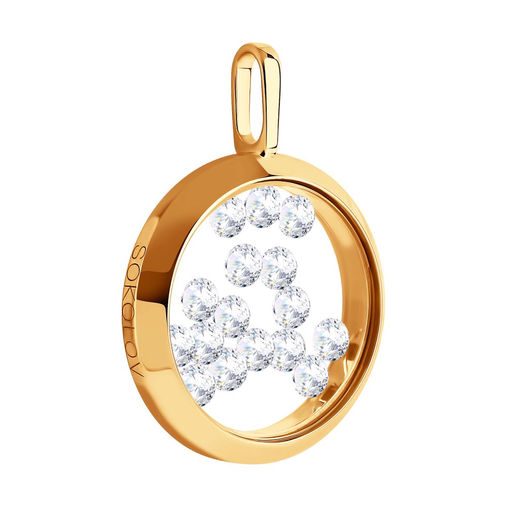 Kettenanhänger "Emotions" aus echtem 14 ct Gold mit funkelnden Zirkonia Steinen – Bild 5