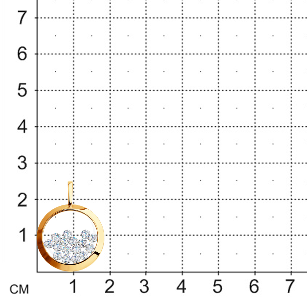 Kettenanhänger "Emotions" aus echtem 14 ct Gold mit funkelnden Zirkonia Steinen – Bild 2