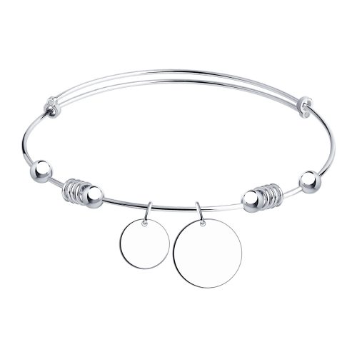 Manschette Armband - Sterling Silber 925 - mit Coin-Anhängern