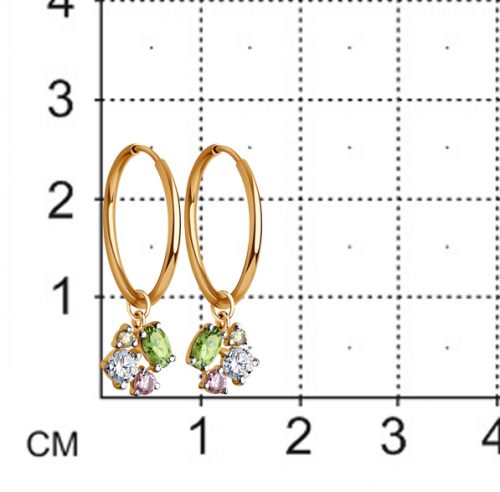 Ohrringe Creolen MOOD Roségold 585 - Swarovski Kristallen – Bild 3