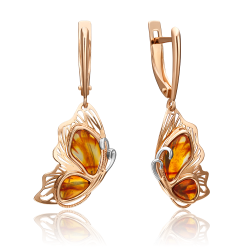 Ohrringe Schmetterling Rotgold