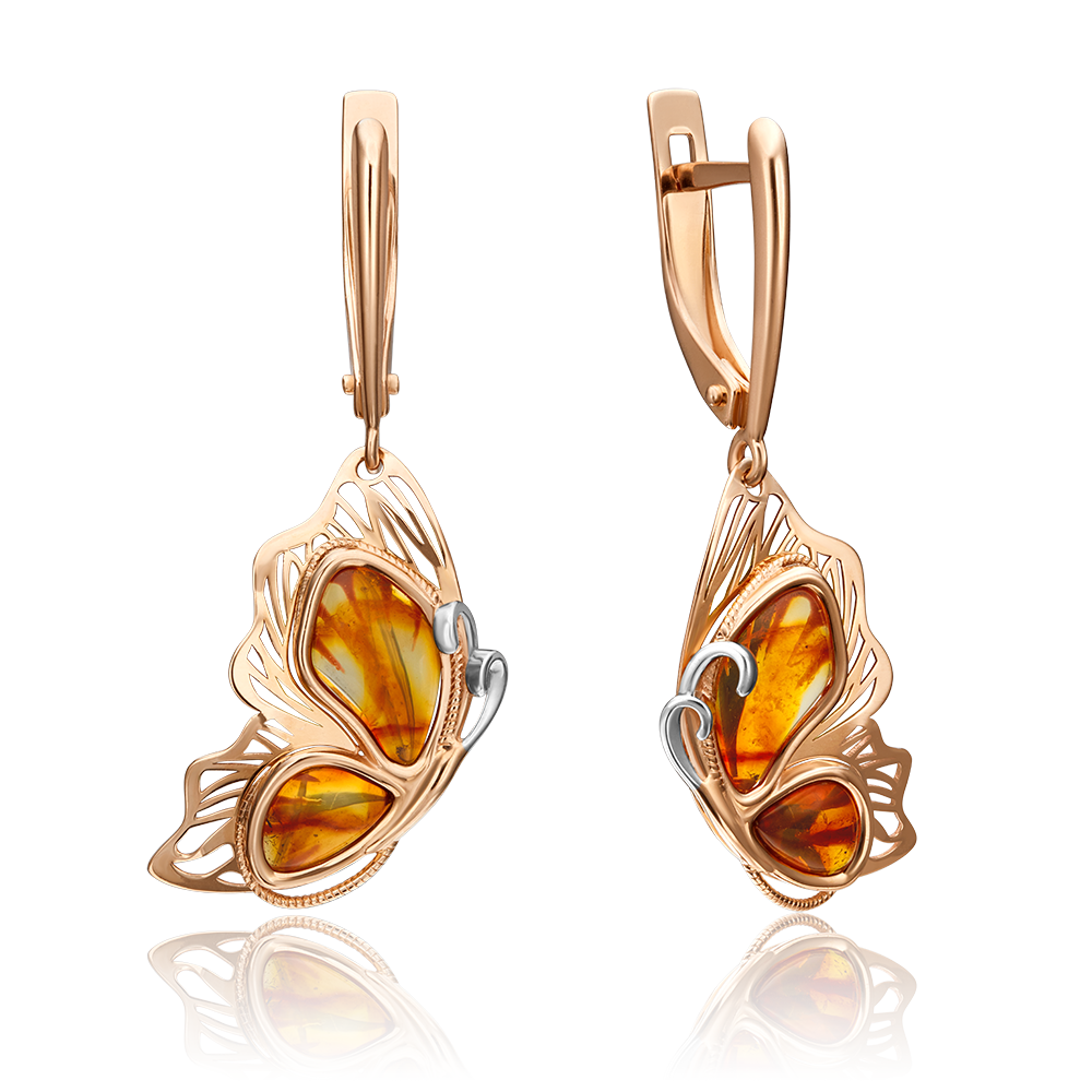 Ohrringe Schmetterling Rotgold