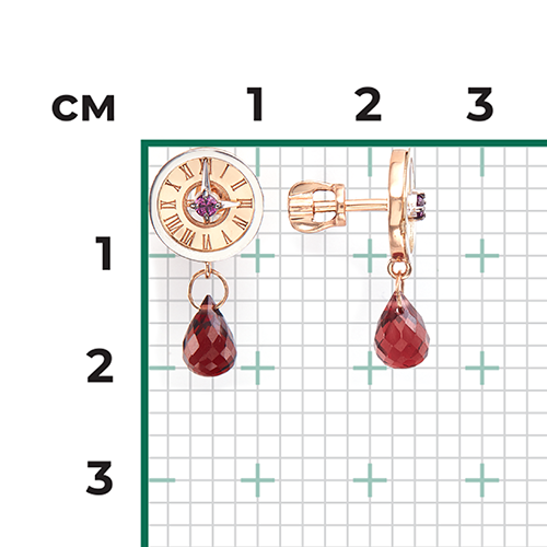 Ohrstecker MOVEMENT im Vintage-Stil Gold 585 mit Edelsteinen – Bild 3