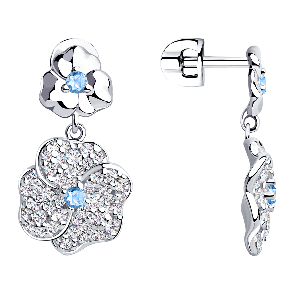 Ohrstecker "Orchidee" - Sterling Silber 925 - Zirkonia