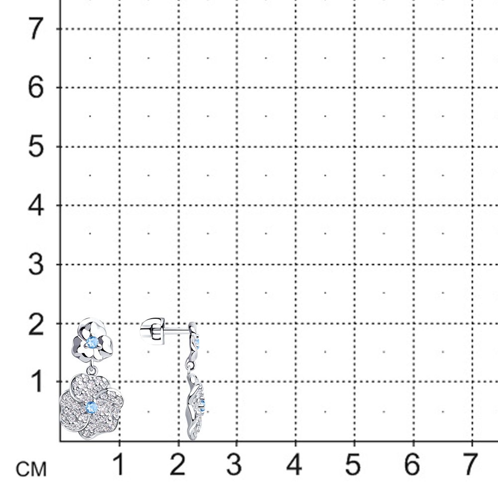 Ohrstecker "Orchidee" - Sterling Silber 925 - Zirkonia – Bild 3