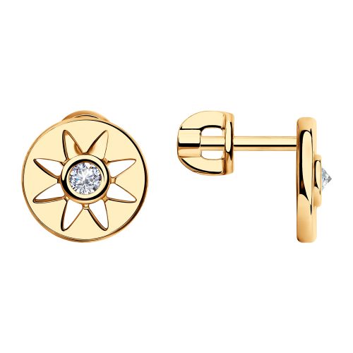 Ohrstecker - Sterlingsilber 925 (3-fach vergoldet) mit Zirkonia Steinen