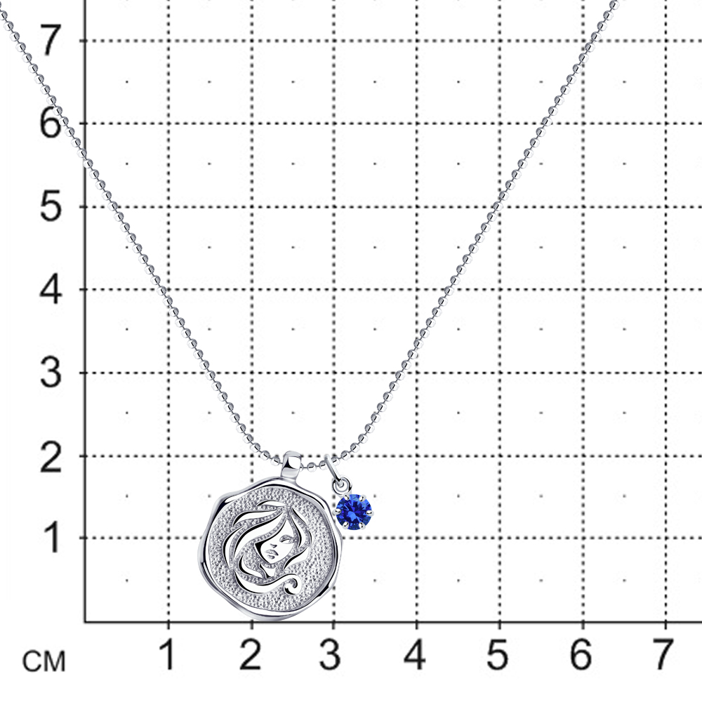 Sternzeichen-Kette Jungfrau aus Sterlingsilber 925 mit Swarovski Kristall – Bild 4