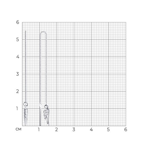 Ohrringe zum Durchziehen Engelsflügel aus rhodiniertem Sterlingsilber 925 – Bild 3