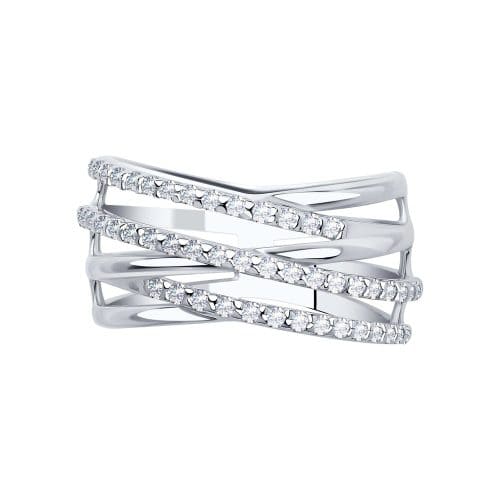 Sparkling Lines Ring mit Zirkonia aus Sterlingsilber 925 rhodiniert – Bild 2