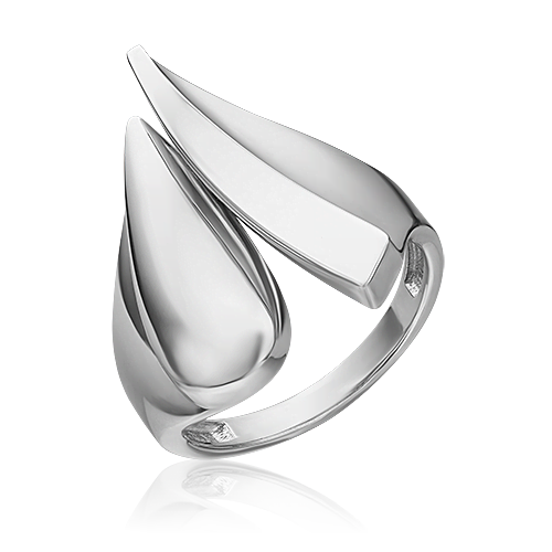 Asymmetrischer Ring FLAME aus Sterling Silber 925 rhodiniert