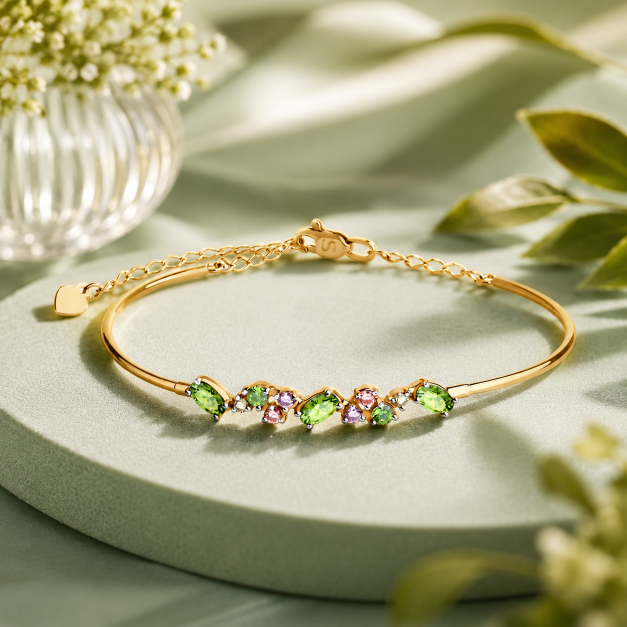 Armband MOOD Roségold 585 mit bunten Swarovski Kristallen