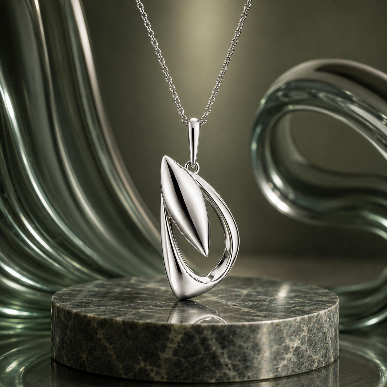 Ausgefallener Kettenanhänger GRAZIE Sterling Silber 925