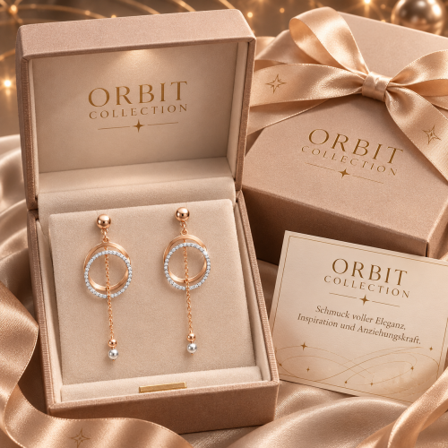 Ohrstecker Celeste Orbit  aus Roségold 585 mit Diamantenschliff