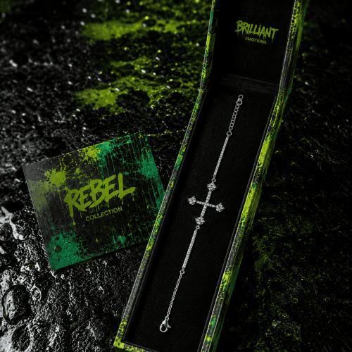 Kreuz Armband "Kristallkreuz" - Sterlingsilber 925 - mit Zirkonia