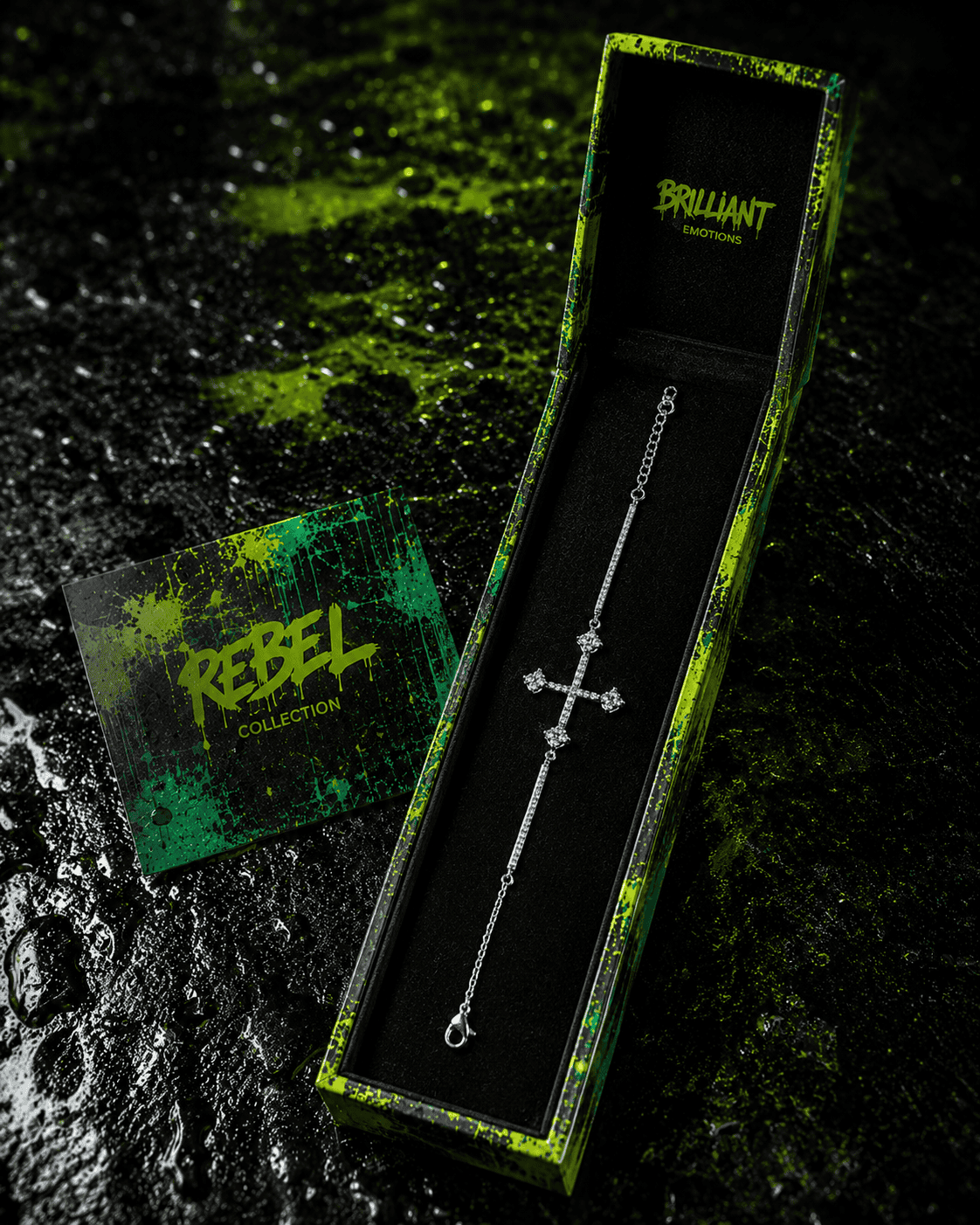 Kreuz Armband Kristallkreuz – Sterlingsilber 925 – mit Zirkonia