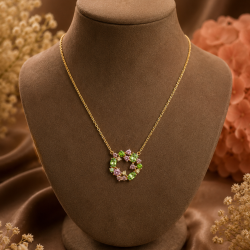 Collier MOOD - Roségold 585 - Mix aus Swarovski Kristallen