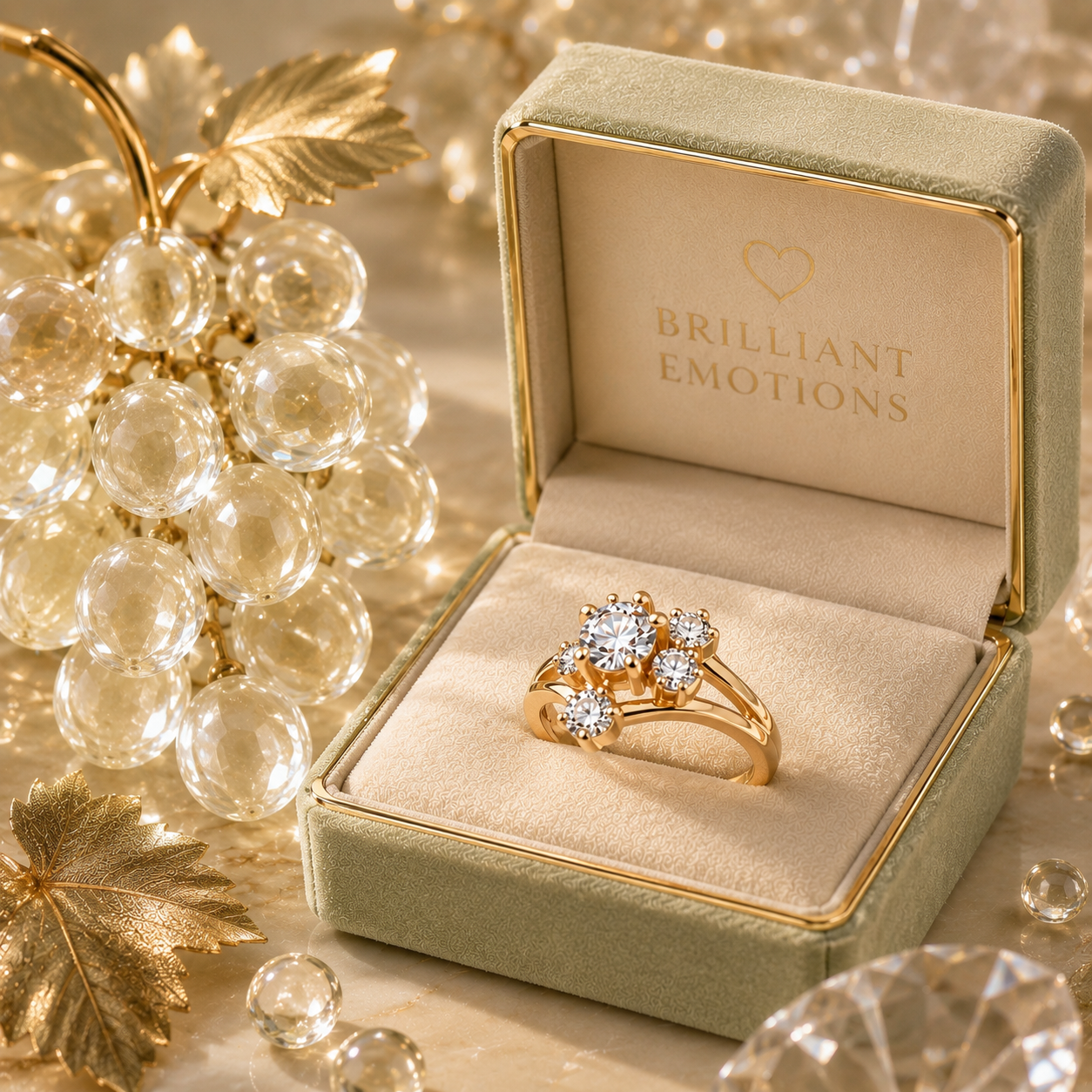 Fashion Ring modern aus Roségold 585 mit Zirkonia