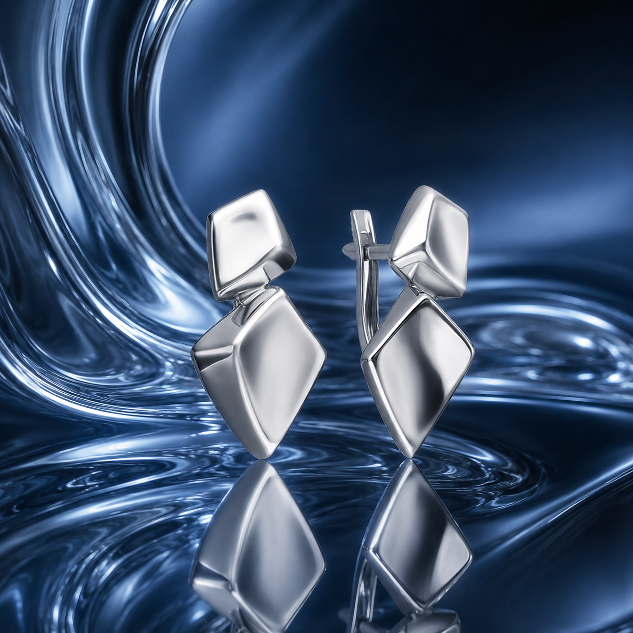 Geometrische Ohrringe COURAGE Sterling Silber 925
