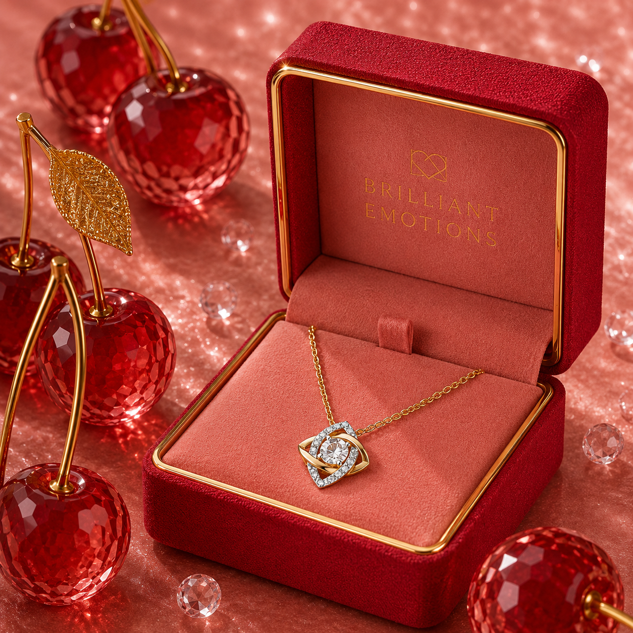 Kettenanhänger Stella aus 14 ct Gold 585 mit Swarovski Kristallen