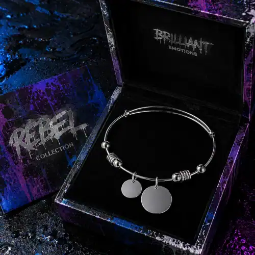 Manschette Armband - Sterling Silber 925 - mit Coin-Anhängern