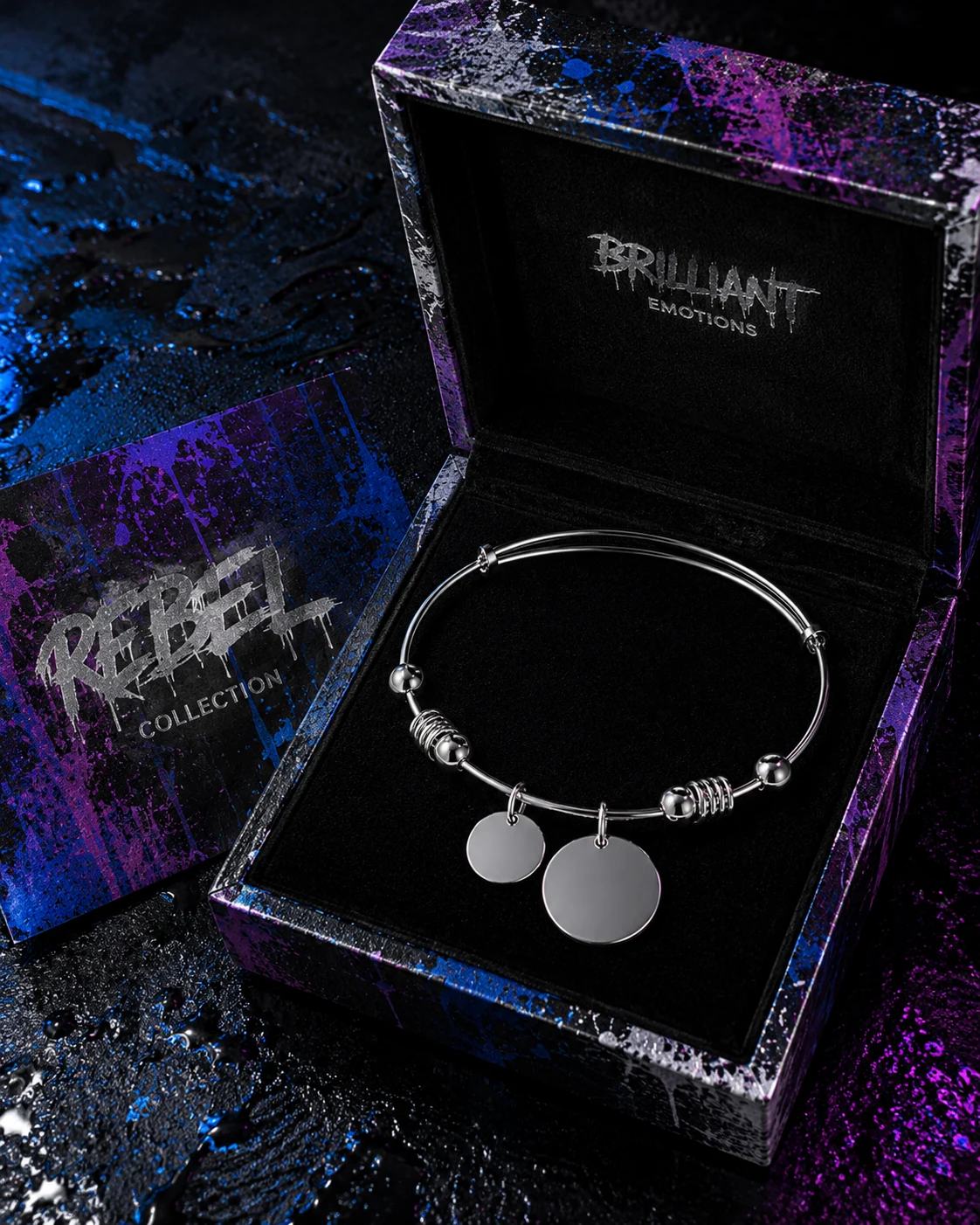 Manschette Armband - Sterling Silber 925 - mit Coin-Anhängern
