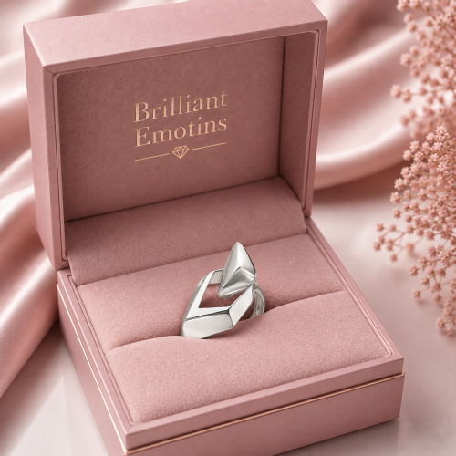 Ring MYSTERY minimalistisch Sterlingsilber, poliert, rhodiniert