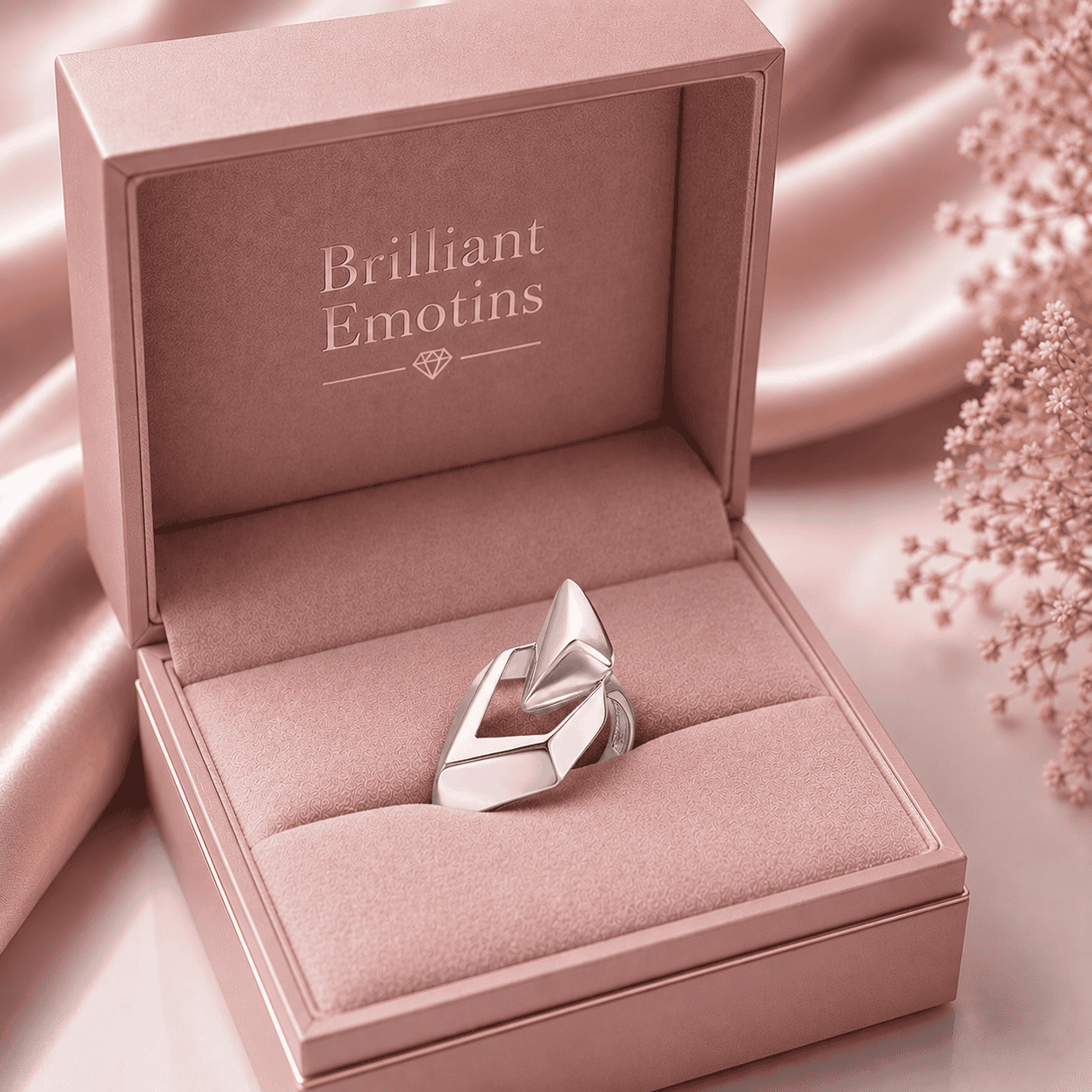 Ring MYSTERY minimalistisch Sterlingsilber, poliert, rhodiniert