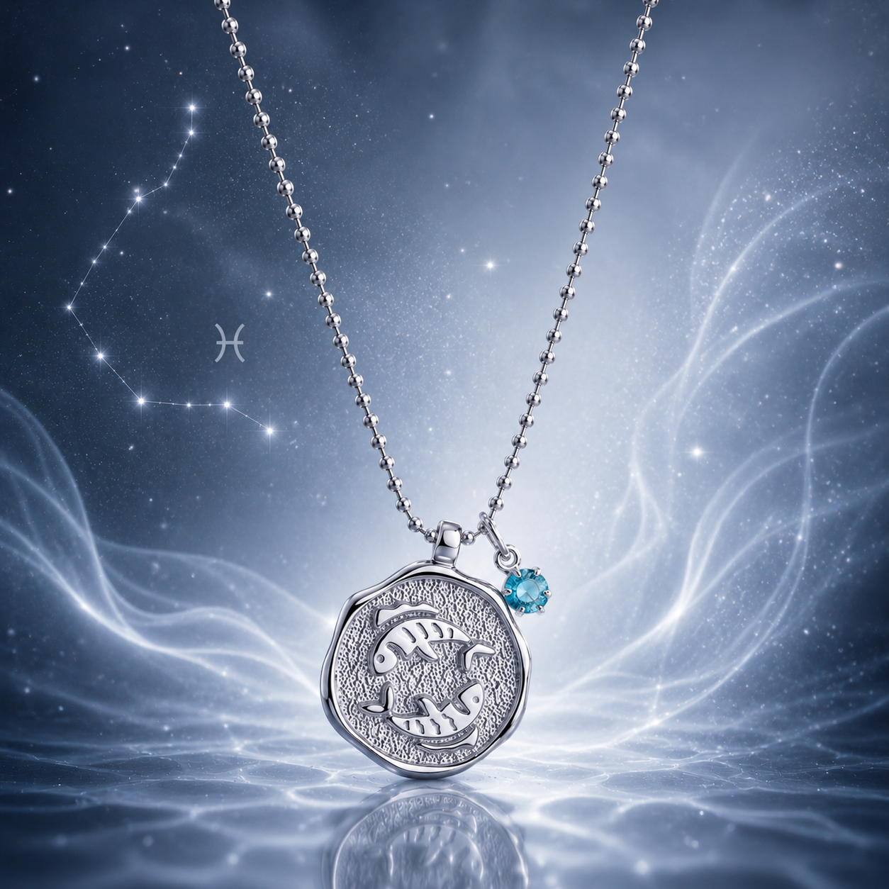 Sternzeichen-Kette Fische Sterlingsilber 925