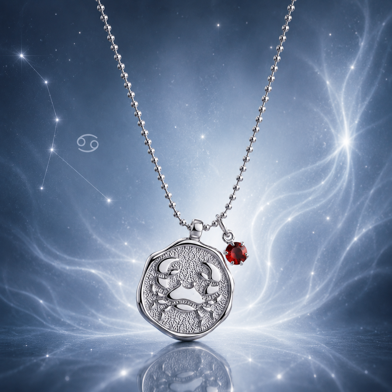Sternzeichen Kette Krebs mit Swarovski Kristall