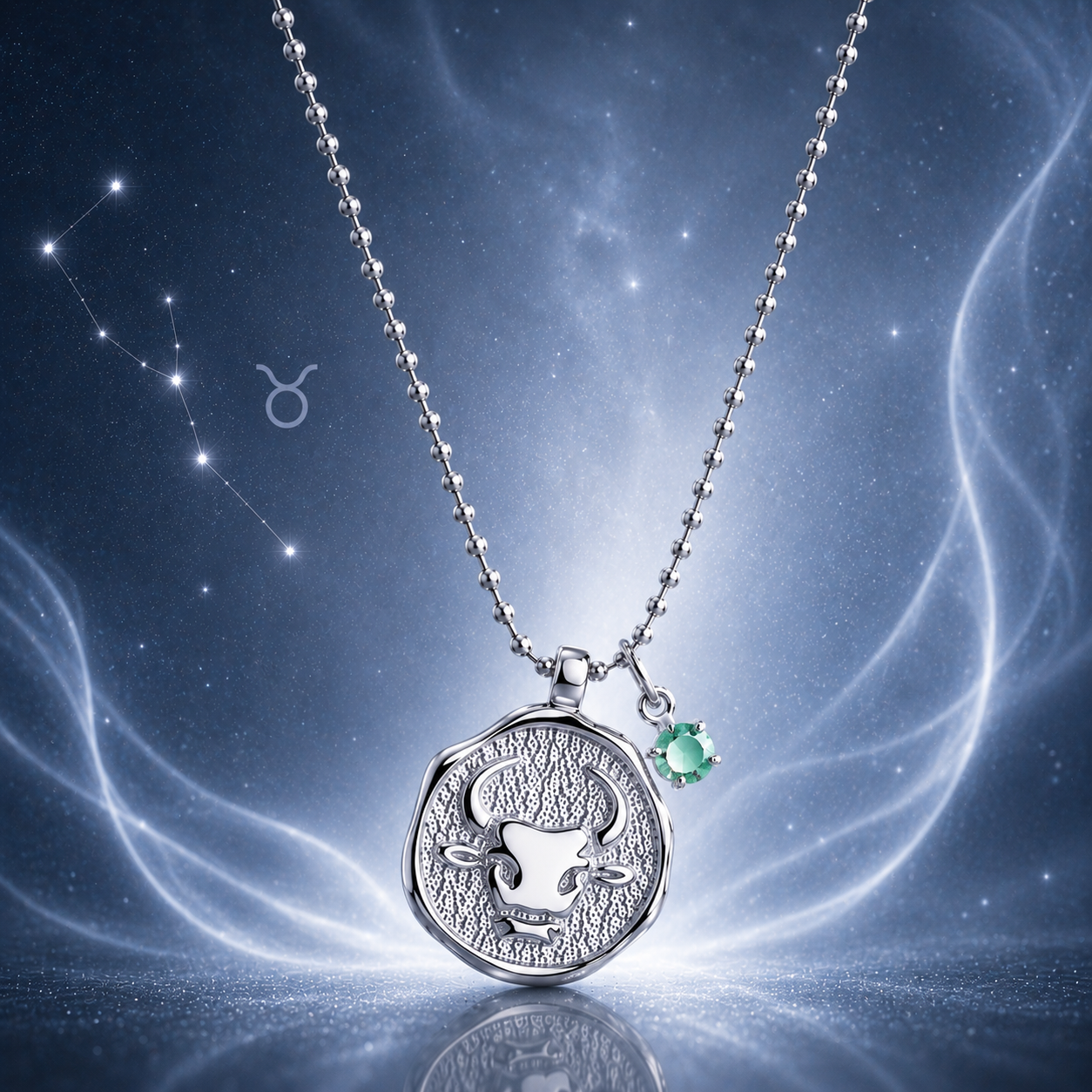 Sternzeichen Kette Stier mit Swarovski Kristall