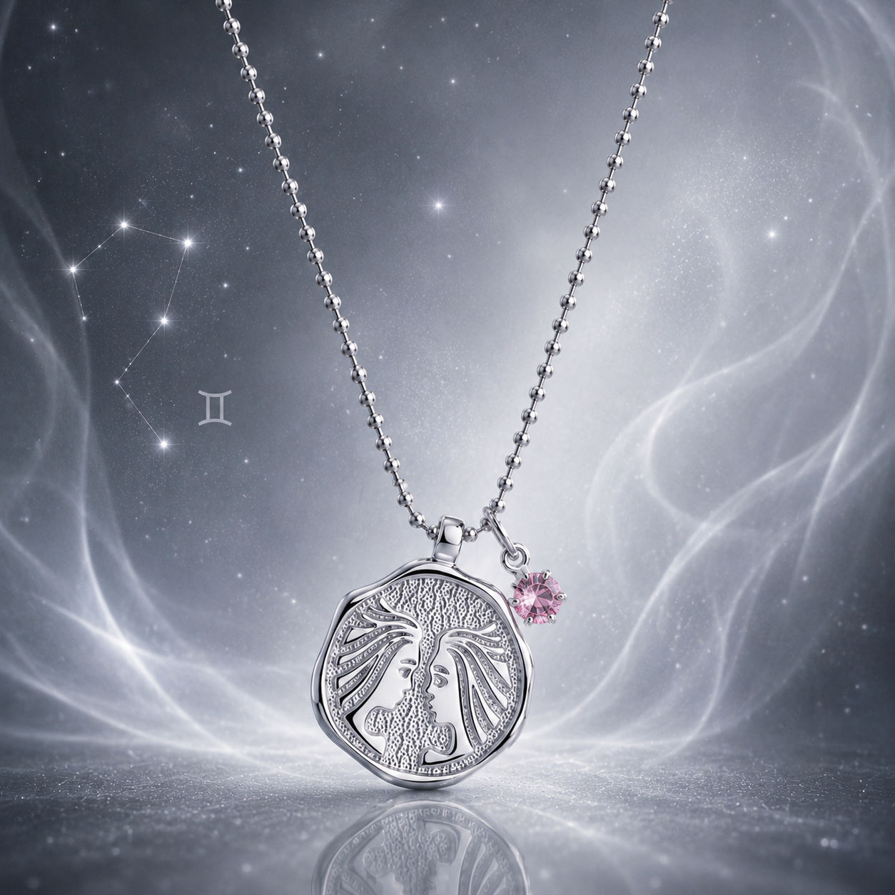 Sternzeichen Kette Zwilling mit Swarovski Kristall