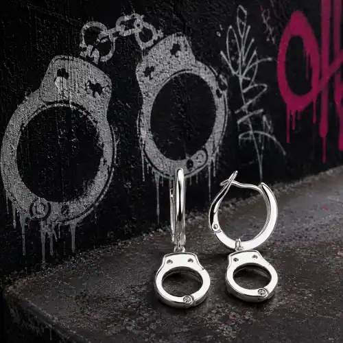 Ohrringe Handschellen modern extravagant aus Rebel Collektion