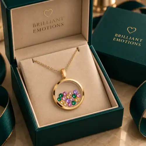 anhaenger multicolor rund Gold 585 mit Zirkonia